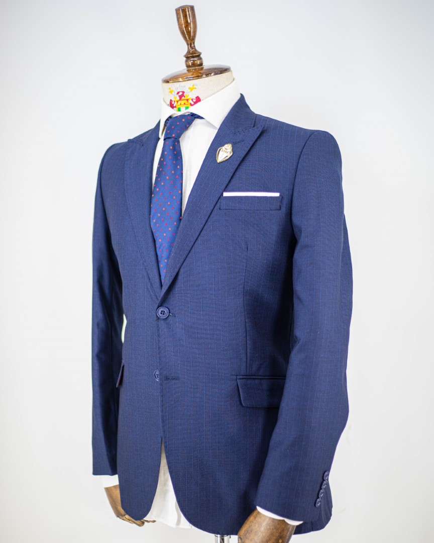 BLUE PINSTRIPE SUIT – Oluwafemi Clothing
