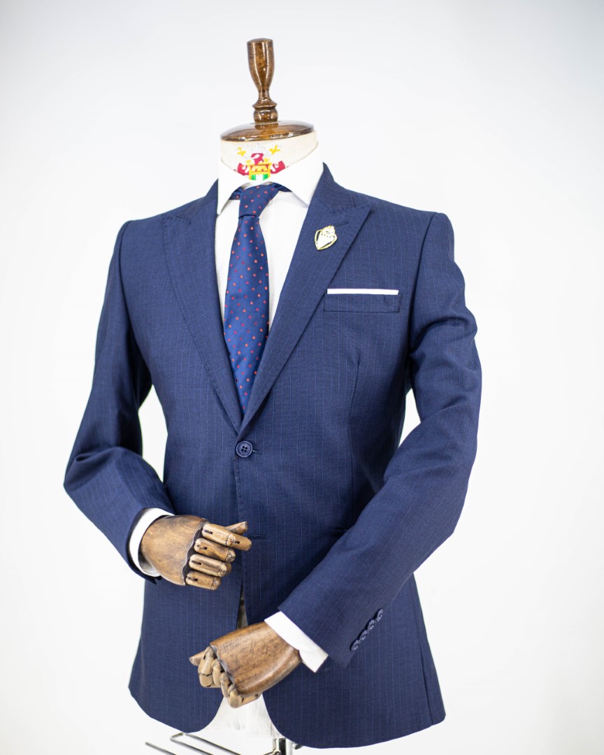BLUE PINSTRIPE SUIT – Oluwafemi Clothing